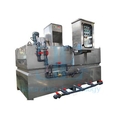 PLC gecontroleerd polymer doseringssysteem met touchscreen en 0,75kW opslagrooster